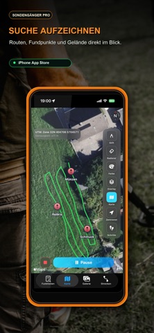 Sondengänger Pro: App-Store-Screenshot 1